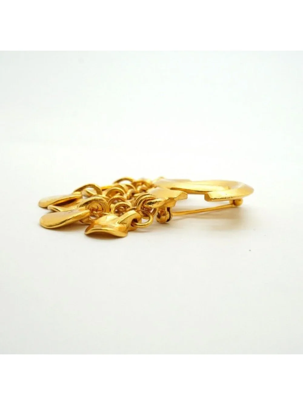 Chanel Brooch Vintage CC Logo Gold Plated